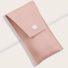 Faux Leather Makeup Brush Bag Light Pink - One Size
