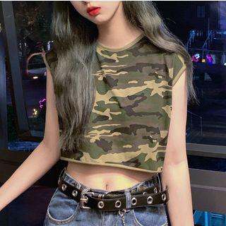 Crop Camo Tank Top