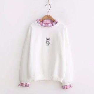 Frilled Trim Bear Pullover