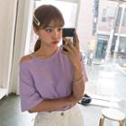 Asymmetric-shoulder Relaxed-fit T-shirt