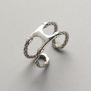 925 Sterling Silver H Ring Silver - One Size
