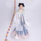 Bell-sleeve Hanfu Top / Maxi A-line Skirt / Shawl