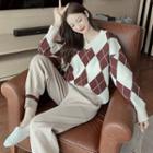 Set: Check Sweater + Sweatpants