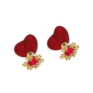 Rhinestone Double-stud Earring (various Designs)