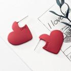 925 Sterling Silver Heart Earring 1 Pair - S925 Silver - One Size