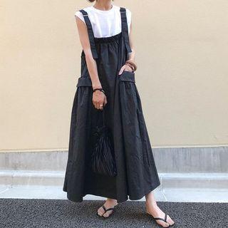 Midi Overall Dress Dark Blue - One Size