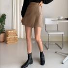 Pleather Mini Wrap Skirt