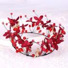 Wedding Faux Crystal Branches Tiara Red - One Size