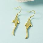 Fish Faux Gemstone Alloy Dangle Earring 1 Pair - Gold - One Size