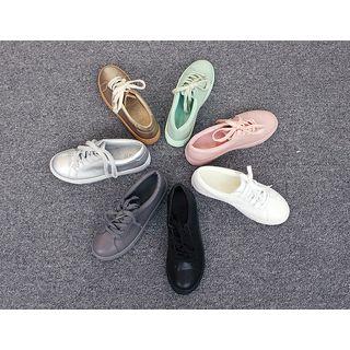 Faux-leather Colored Sneakers