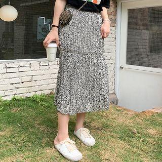 High-waist Leopard Print Semi Skirt