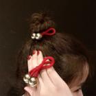 Metal Ball Hair Tie Red - One Size