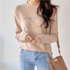 Long-sleeve Lettered T-shirt