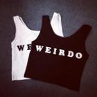 Lettering Cropped Tank Top