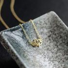 Lotus Sterling Silver Pendant Necklace
