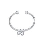 Simple Fashion Bell Open Bangle Silver - One Size