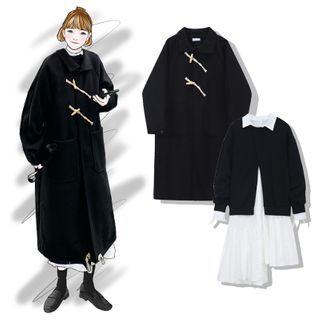 Asymmetric Midi Shirtdress / Plain Coat