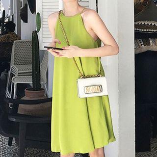 Halter Strap Mini A-line Dress