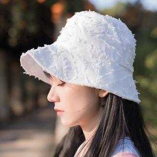 Frayed Trim Sun Hat