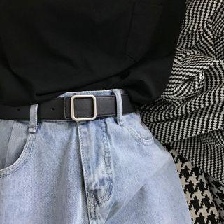 Matte Faux Leather Belt