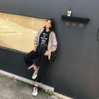 Tab-waist Washed Wide-leg Jeans