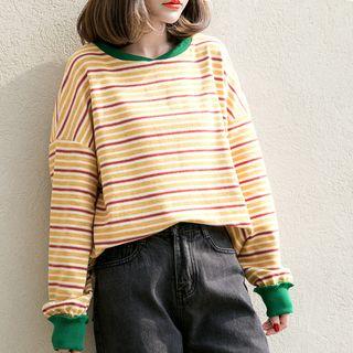 Striped Pullover Stripe - Yellow - M