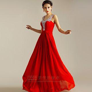Rhinestone Evening Gown