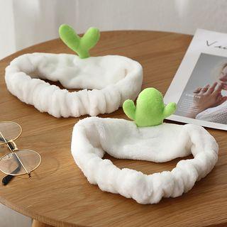 Flannel Plant Face Wash Headband