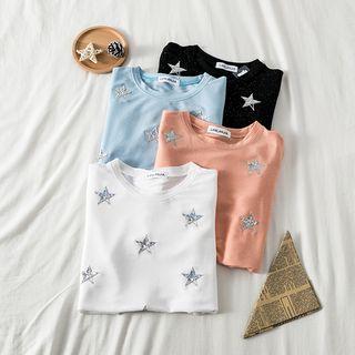 Short Sleeve Sequined Star T-shirt