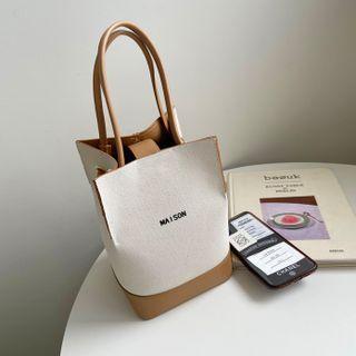 Two-tone Boxy Tote