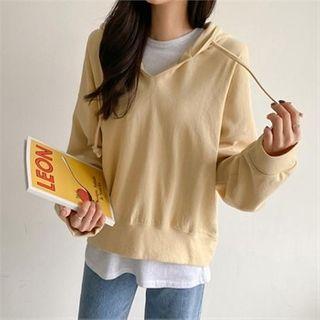 Open-placket Hoodie