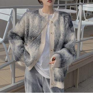 Fluffy Pattern Cardigan