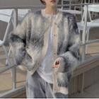 Fluffy Pattern Cardigan