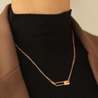 Safety Pin Necklace Gold - One Size