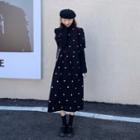 Round-neck Floral Overall Dress + Plain Long-sleeve Top