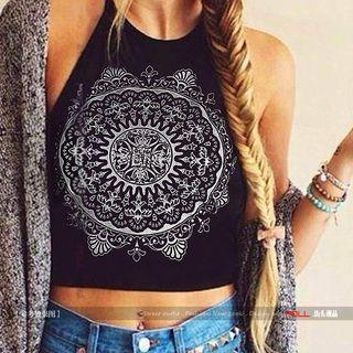 Strappy Printed Top