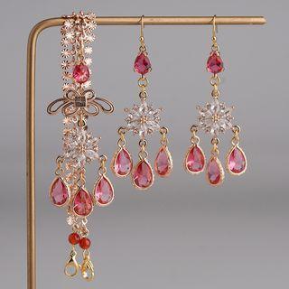 Rhinestone Agate Dangle Earring / Headpiece (various Designs)