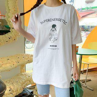 Plus Size Illustrated Boxy T-shirt