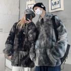Tie Dyed Front-pocket Fleeced Hooded Pullover