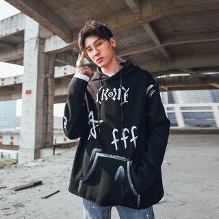 Printed Loose-fit Hooded Sweatshirt