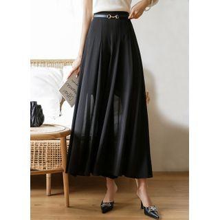 Pintuck Chiffon Culottes