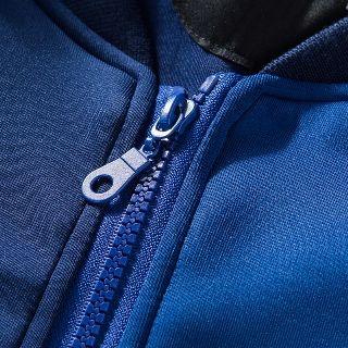 Applique Color Block Zip Jacket