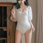 Lantern-sleeve Swimsuit