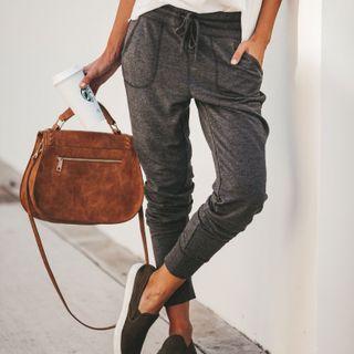Drawstring Skinny Sweatpants