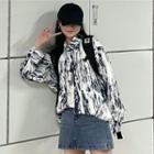 Long-sleeve Tie-dyed Button-up Shirt