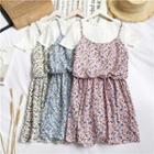 Mock Two-piece Floral Short-sleeve Dress