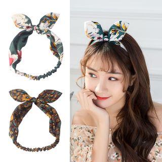 Floral Rabbit Ear Headband