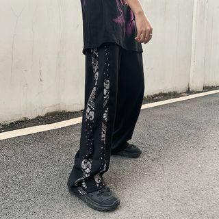 Paisley Print Wide Leg Pants