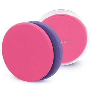 Powder Puff 2 Pc - Circle - Pink & Purple - One Size