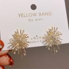 Rhinestone Firework Earring 1 Pair - As Shown In Figure - One Size